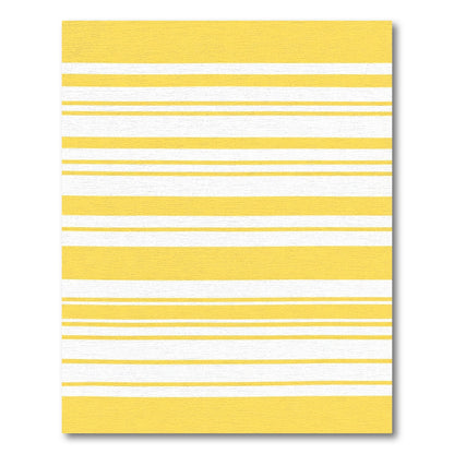 Sunny Yellow White Horizontal Stripes Rug