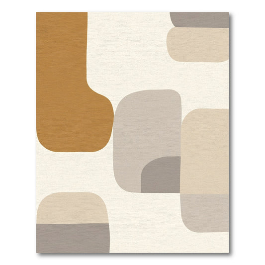 Earthy Abstract Organic Shape Rug