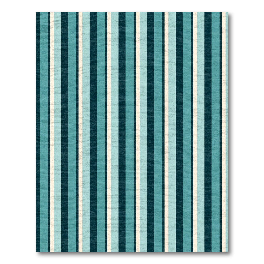 Aqua Teal Stripe Gradation Rug