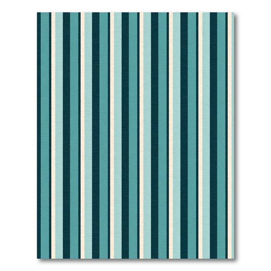 Aqua Teal Stripe Gradation Rug