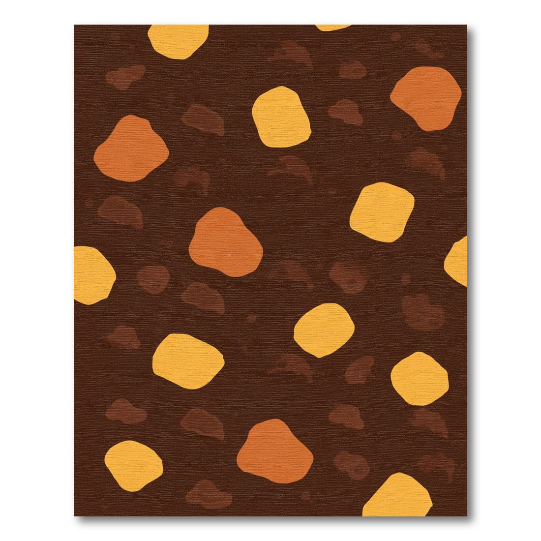 Earthy Speckled Ochre Organic Shapes Rug