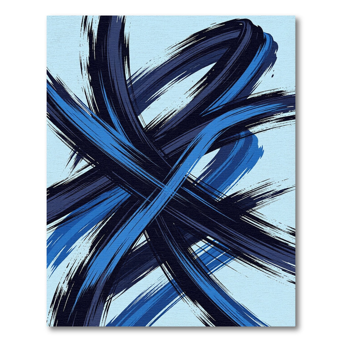Bold Blue Abstract Swirl Rug
