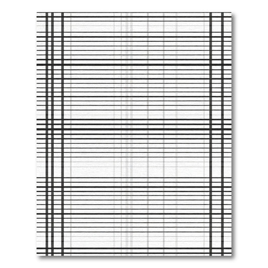 Monochrome Thin Plaid Grid Rug
