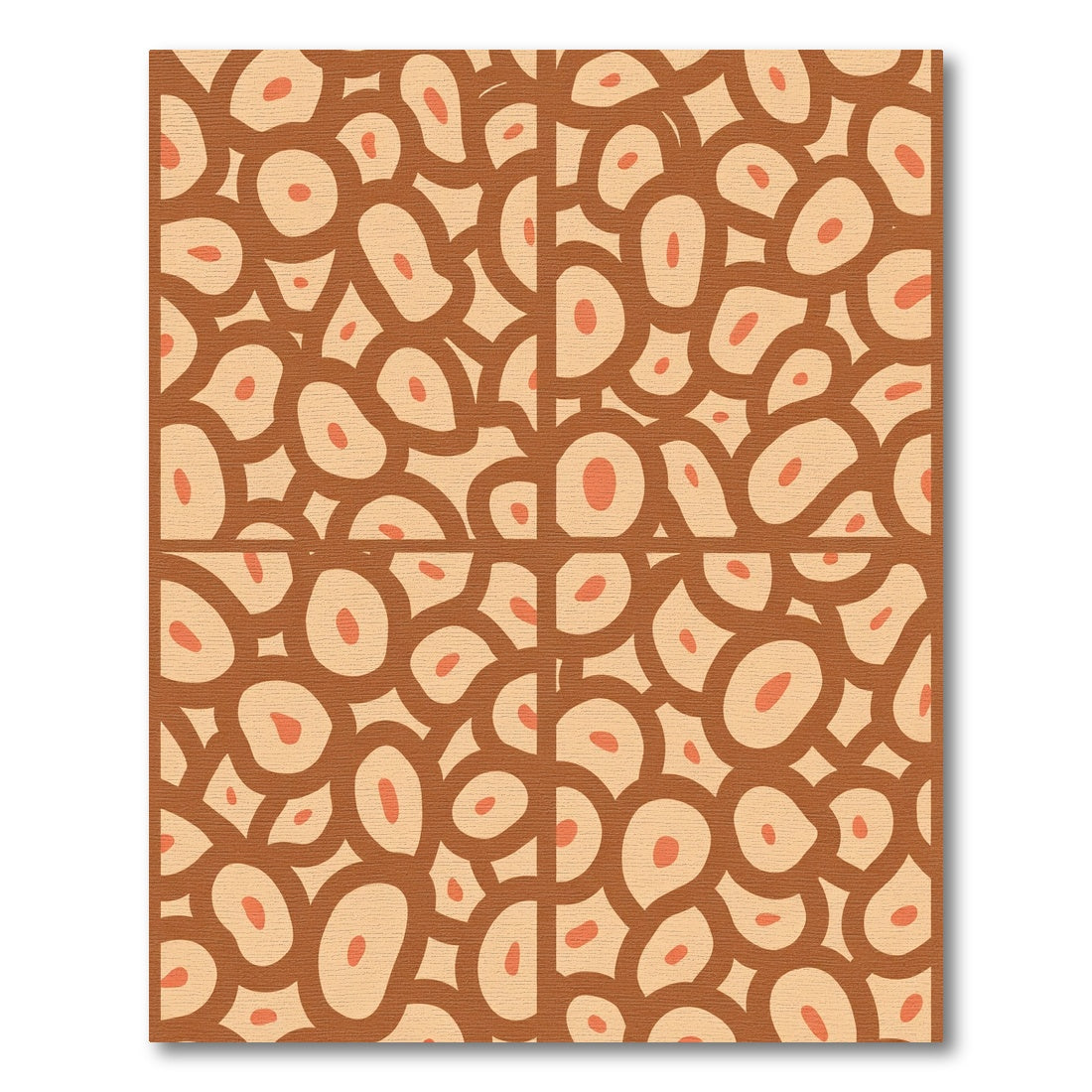 Terracotta Ochre Pebble Overlay Rug