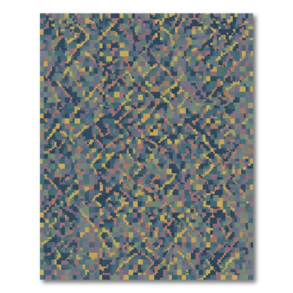 Earthy Tones Pixelated Diamond Rug