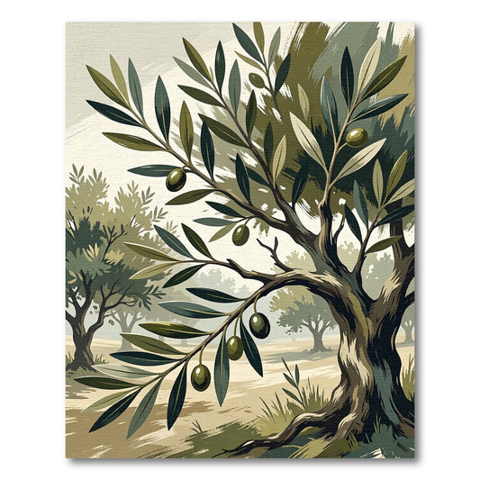 Olive Tree Branch Artwork Rug