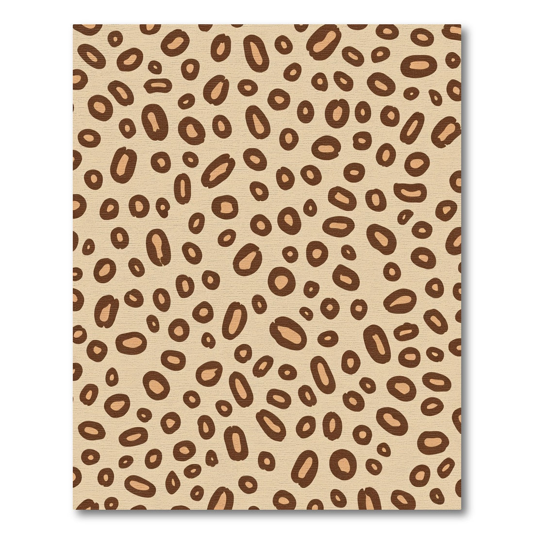 Beige Brown Cheetah Spots Pattern Rug