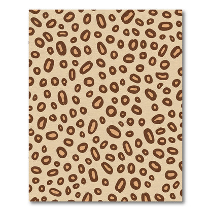 Beige Brown Cheetah Spots Pattern Rug