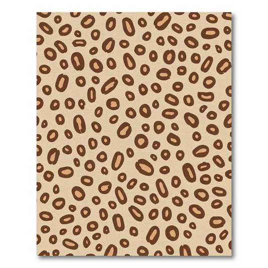 Beige Brown Cheetah Spots Pattern Rug