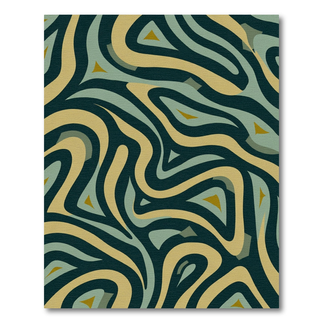 Abstract Swirling Cream Teal Swirls Rug
