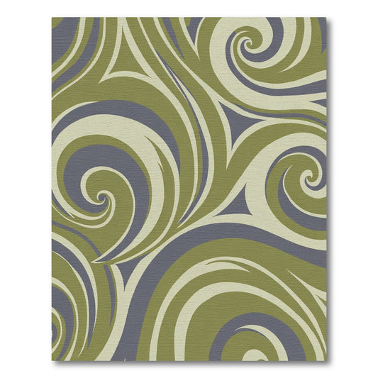 Earthy Swirls Abstract Curves Rug