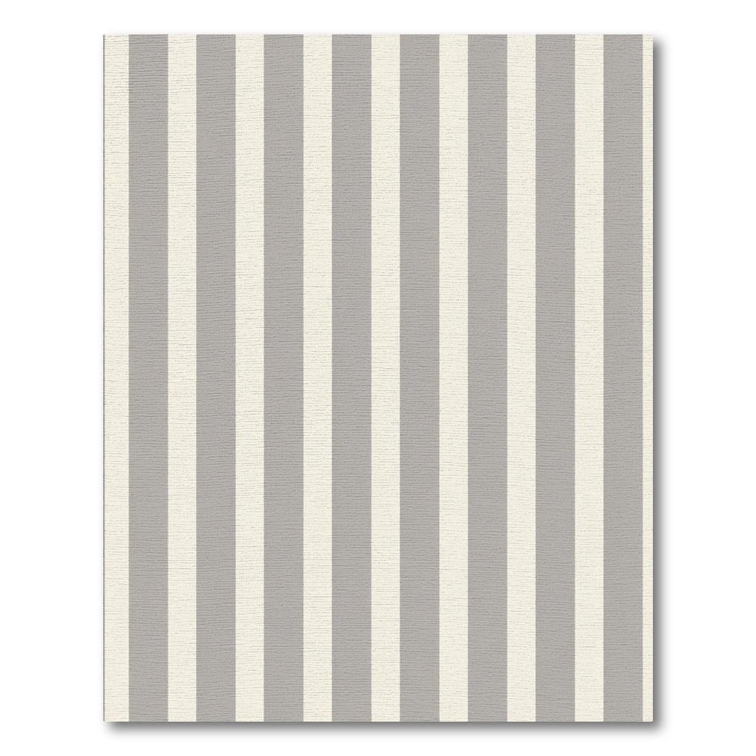 Classic Gray Off-White Stripe Rug
