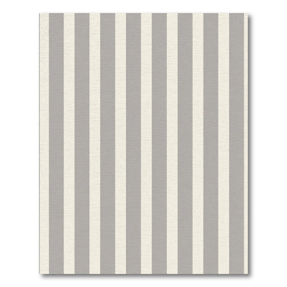 Classic Gray Off-White Stripe Rug