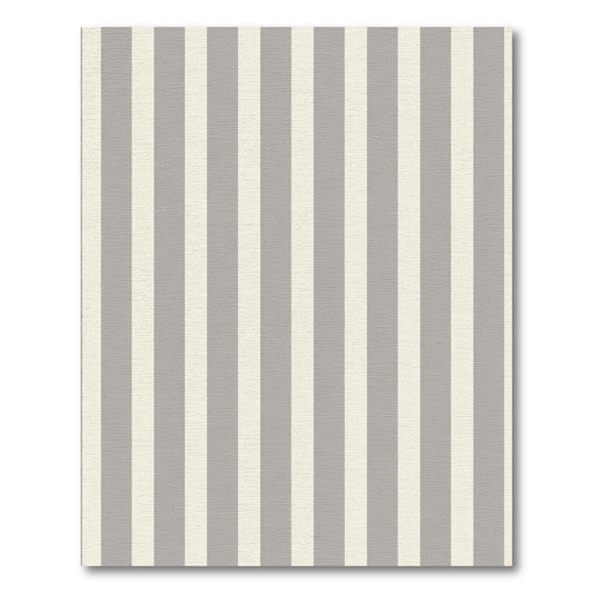 Classic Gray Off-White Stripe Rug