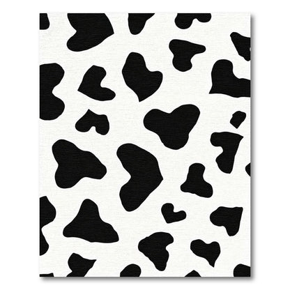 Black White Irregular Spots Rug