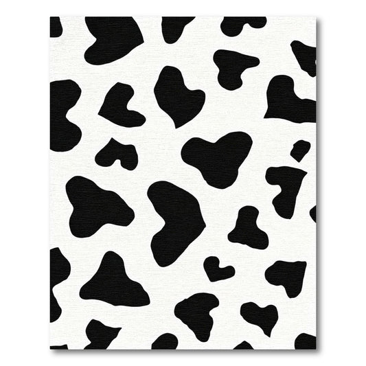 Black White Irregular Spots Rug