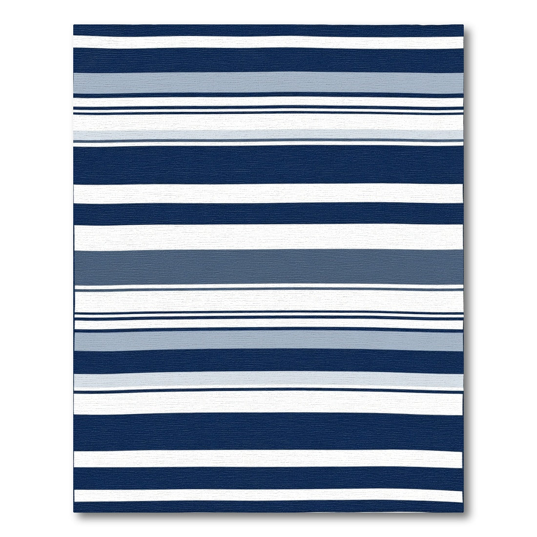 Navy White Blue Stripe Ensemble Rug
