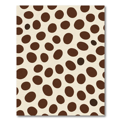Cream Brown Scattered Ovals Rug