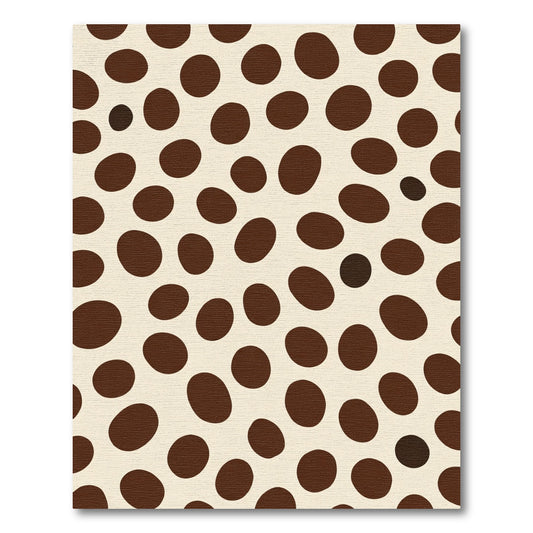 Cream Brown Scattered Ovals Rug