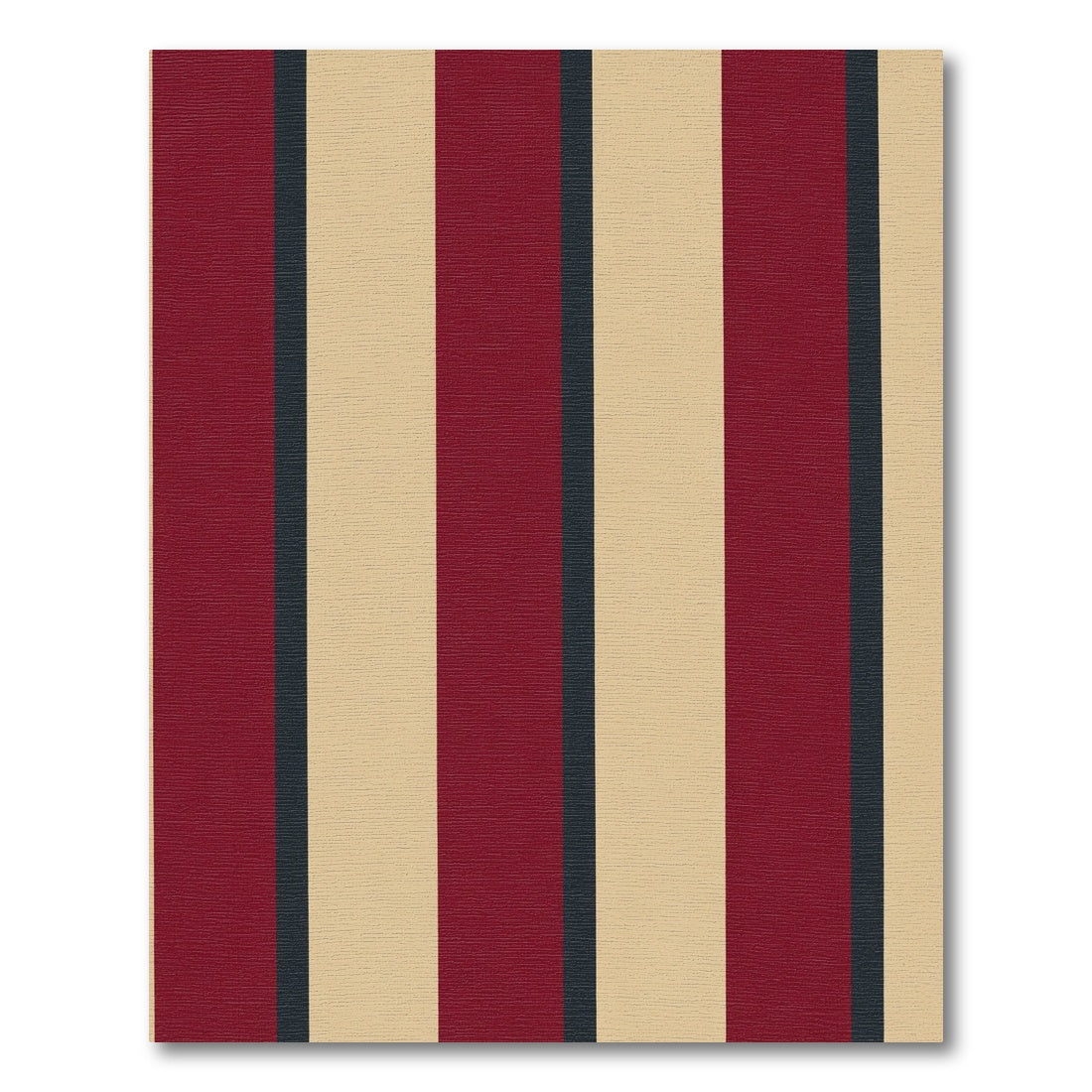 Classic Red Beige Vertical Stripe Rug