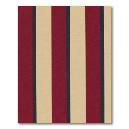 Classic Red Beige Vertical Stripe Rug