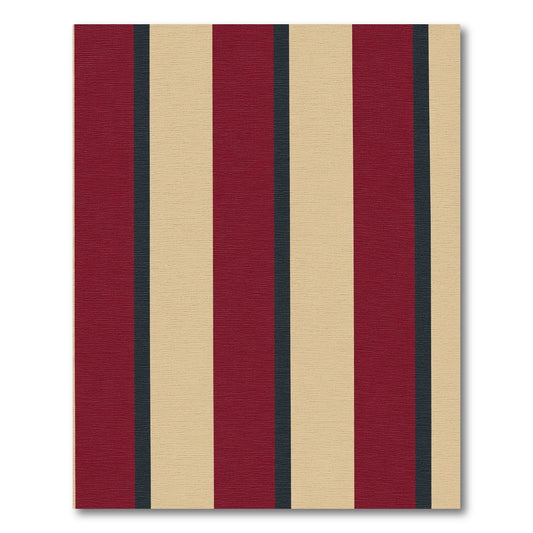 Classic Red Beige Vertical Stripe Rug