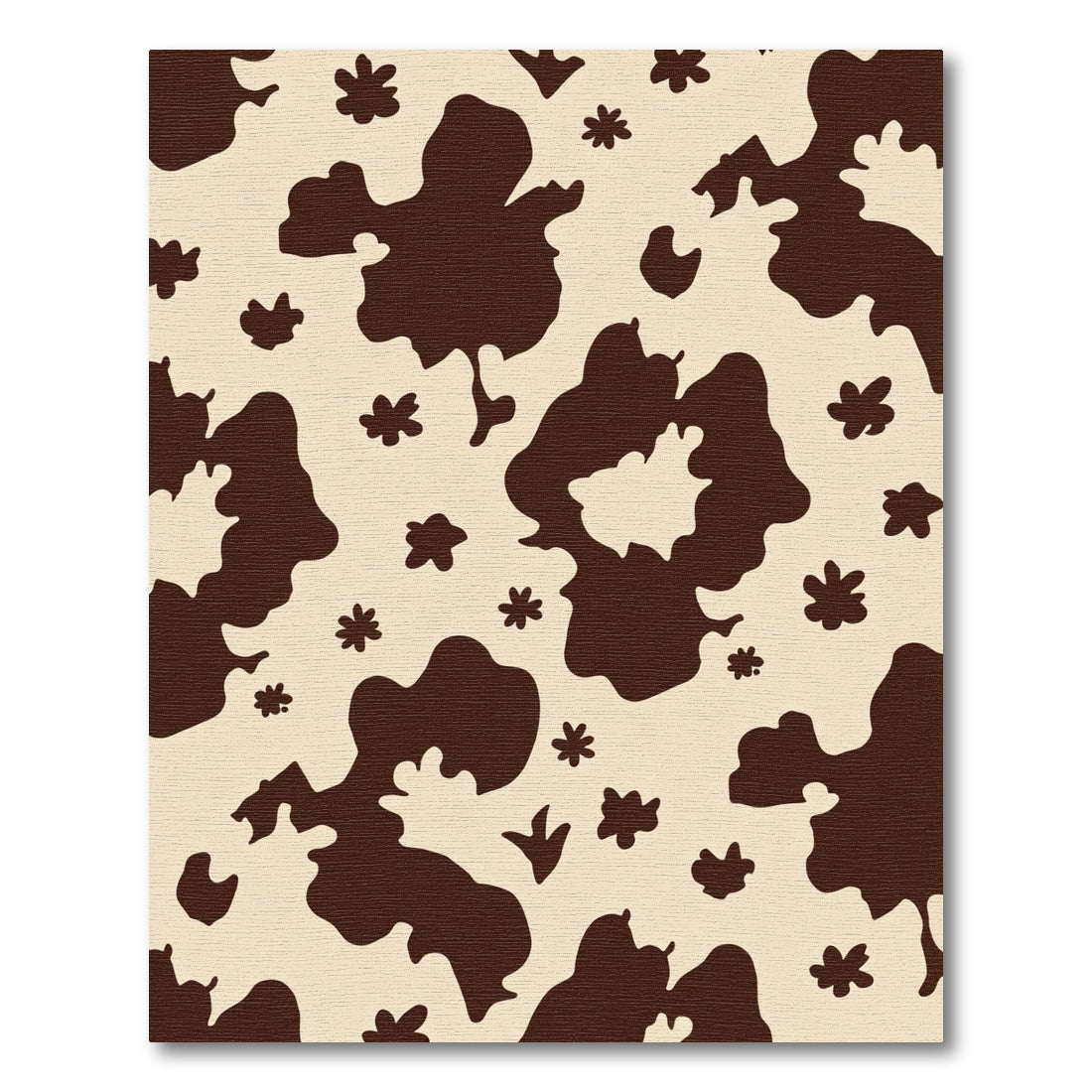 Brown Cream Spotted Organic Shape Rug