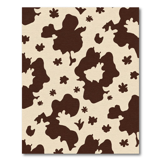 Brown Cream Spotted Organic Shape Rug