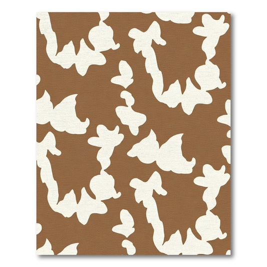 Brown Beige Abstract Blotch Rug