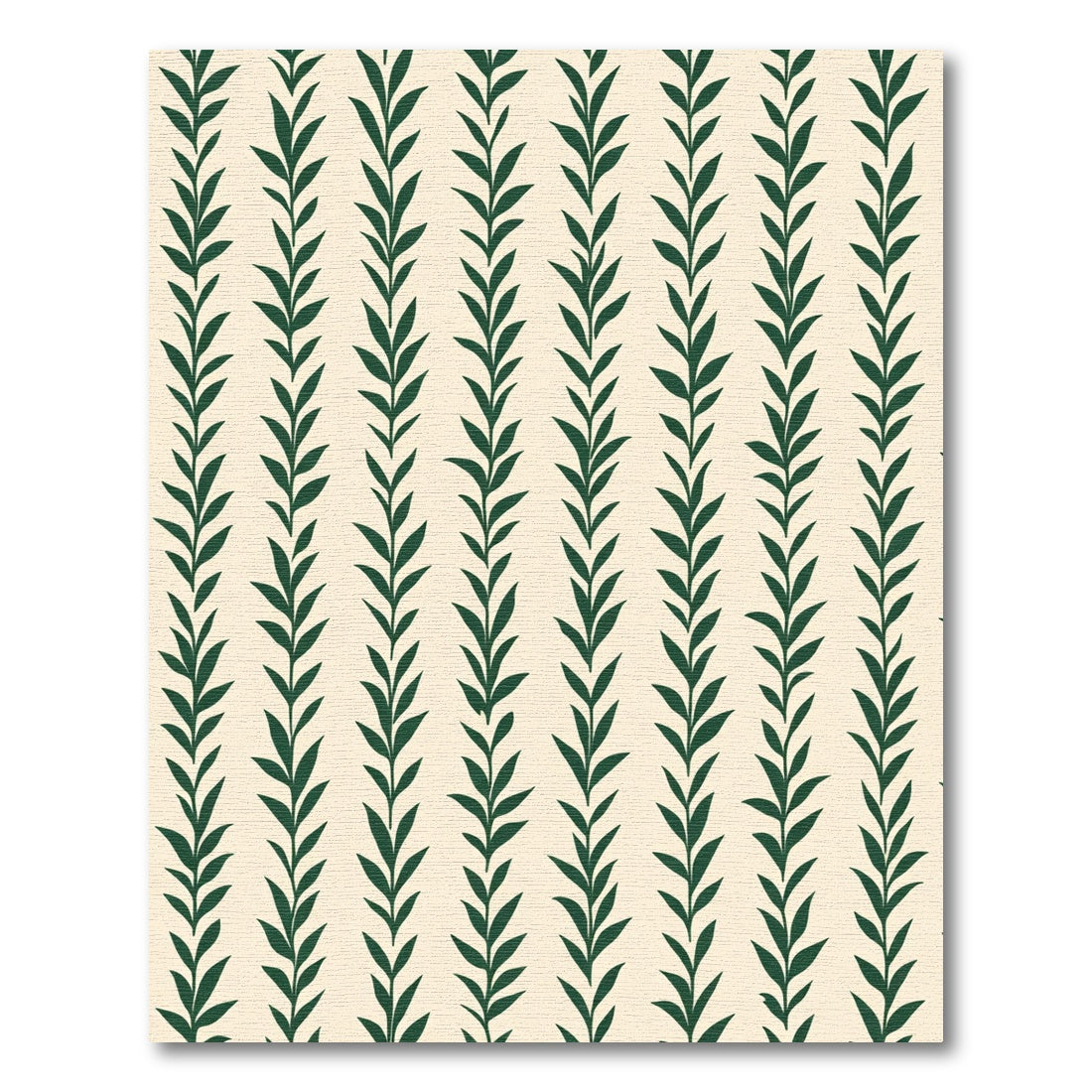 Vertical Botanical Leaf Spray Rug