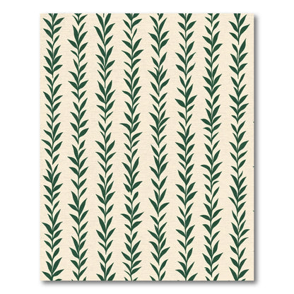 Vertical Botanical Leaf Spray Rug