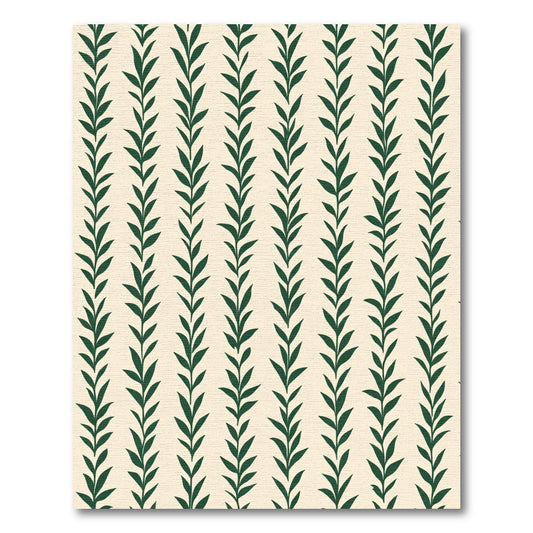 Vertical Botanical Leaf Spray Rug