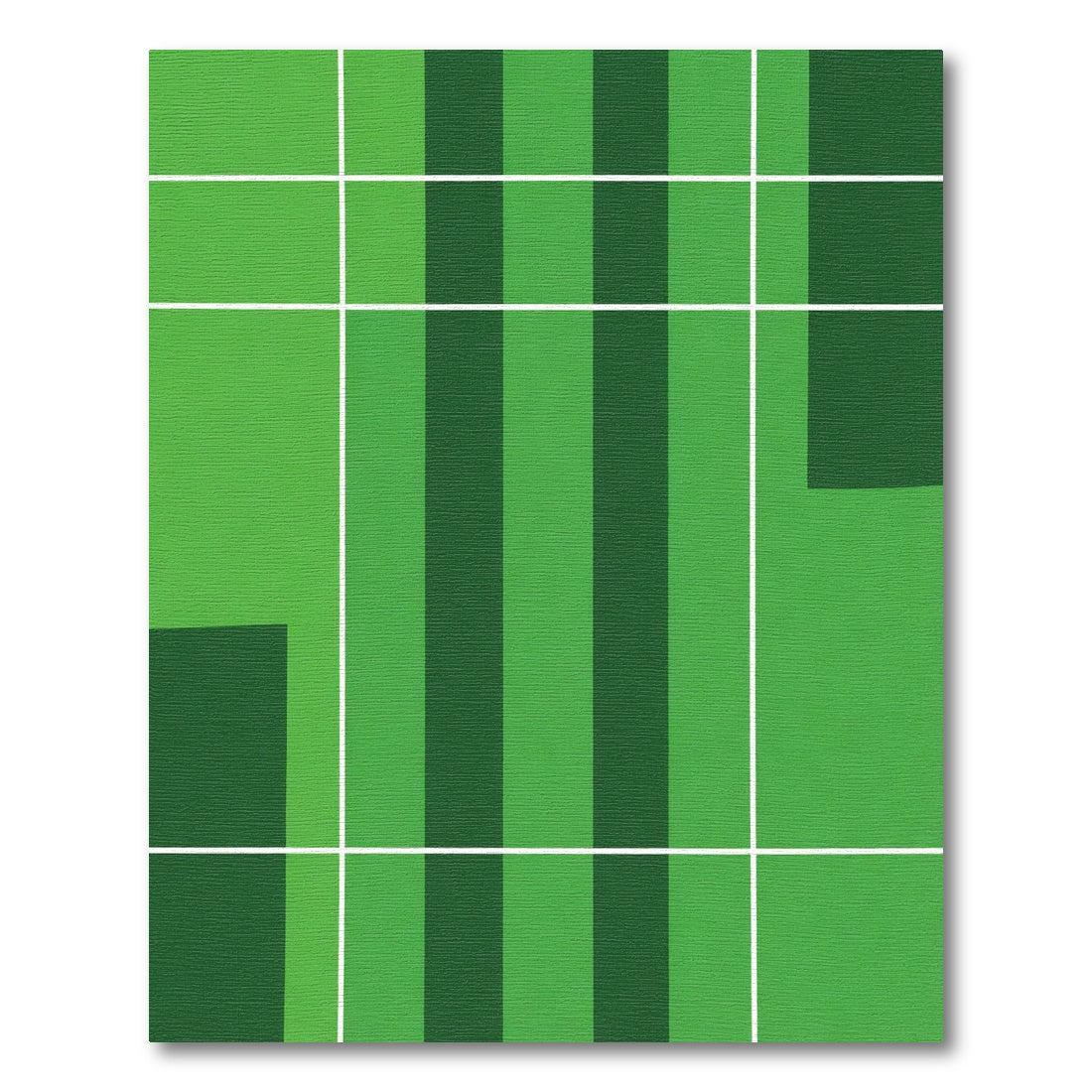 Emerald Green Stripe Blocks Rug