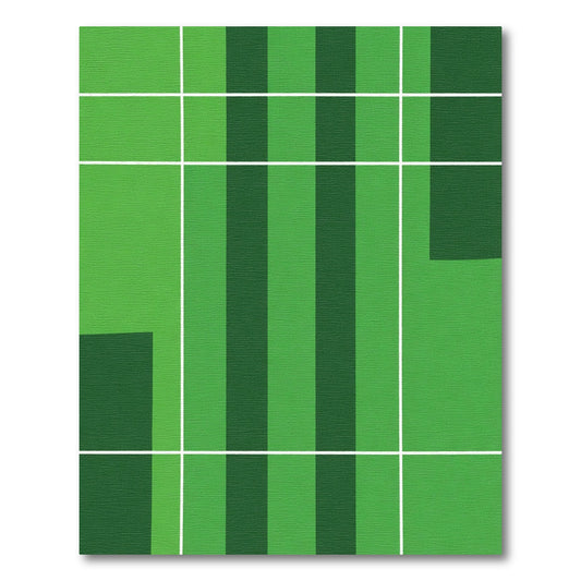 Emerald Green Stripe Blocks Rug