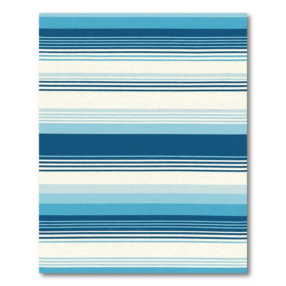 Oceanic Blues Horizontal Stripe Rug
