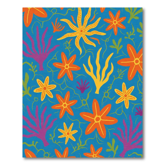 Ocean Starfish Coral Arrangement Rug