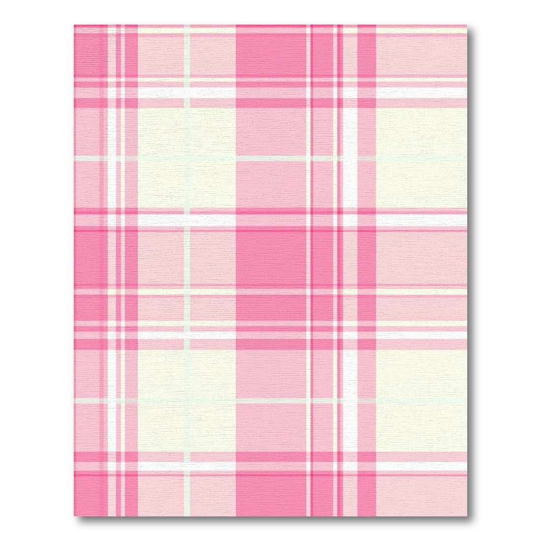 Soft Pastel Pink Mint Plaid Rug