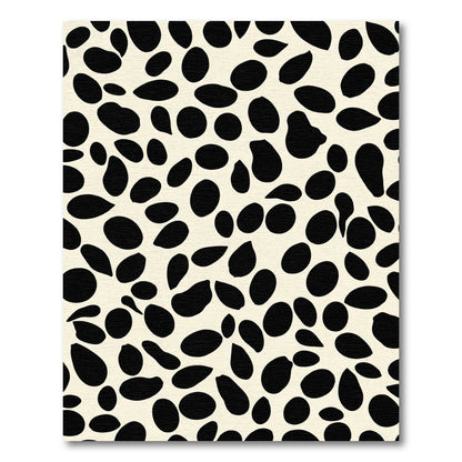 Beige Black Pebble Scatter Rug