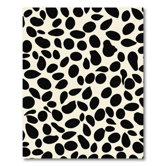 Beige Black Pebble Scatter Rug