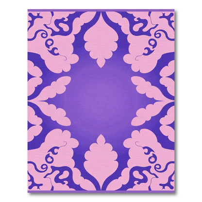 Violet Pink Ornamental Scrolls Rug