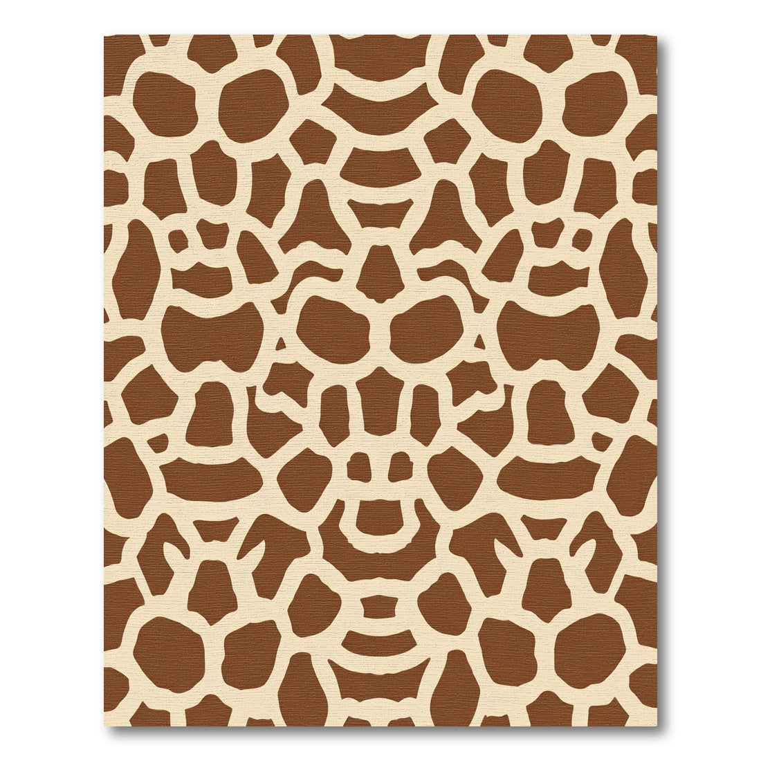Brown Beige Giraffe Spot Overlay Seamless Rug