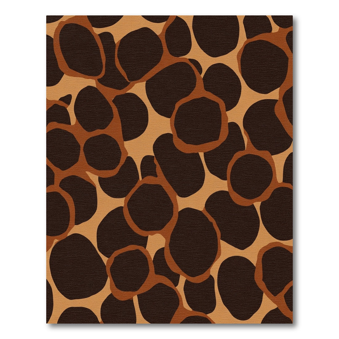 Brown Giraffe Spot Repeat Rug