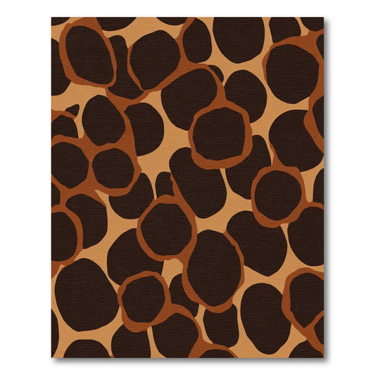 Brown Giraffe Spot Repeat Rug