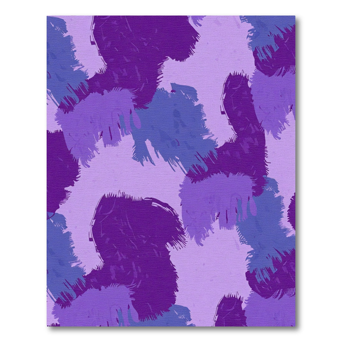 Deep Purple Abstract Brushstroke Art Rug