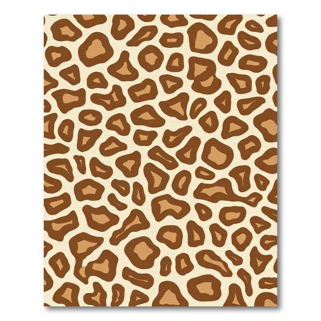 Cream Brown Animal Spots Rug