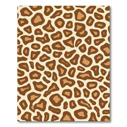 Cream Brown Animal Spots Rug