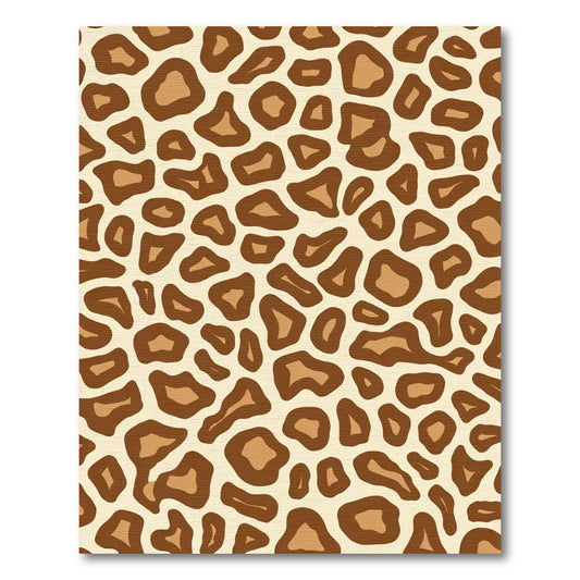 Cream Brown Animal Spots Rug