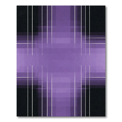 Muted Purple Gradient Lattice Rug