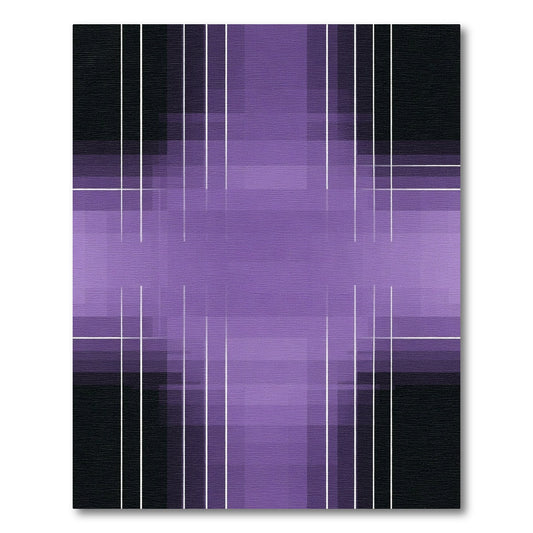 Muted Purple Gradient Lattice Rug