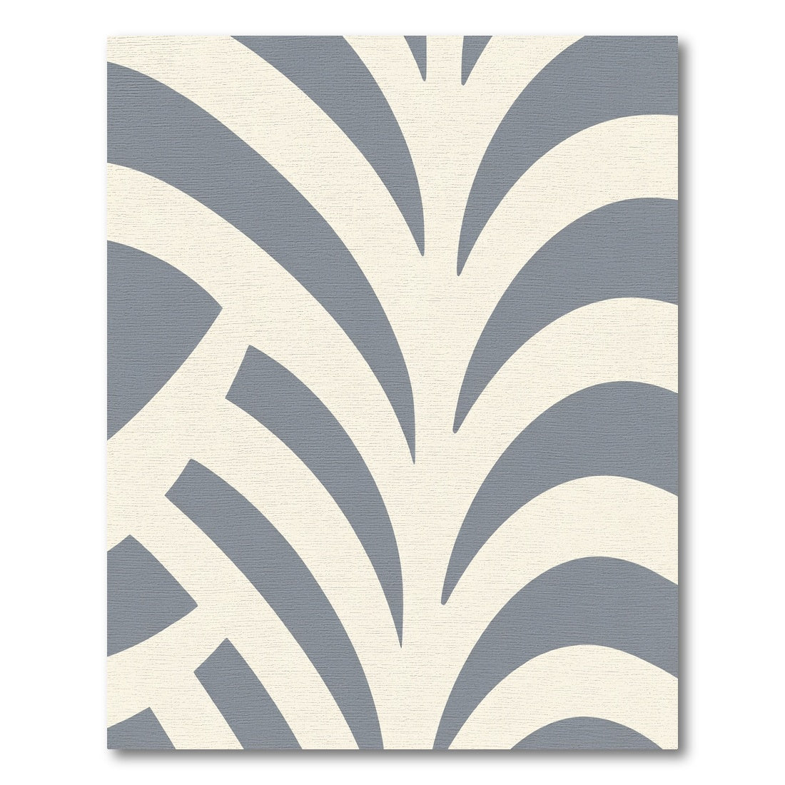 Modern Gray Curved Stripe Rug